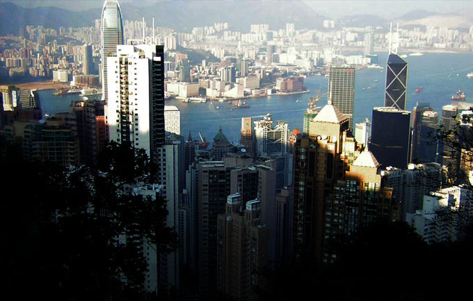 Panorama z Peak of Hong Kong - zdjęcia z Chin