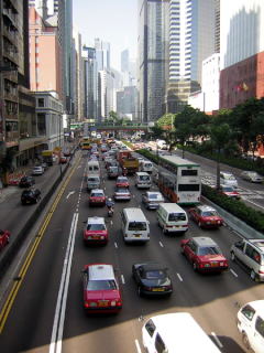 Hong Kong ruch uliczny...