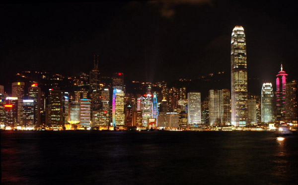 Piękna noc w Hong Kongu - zdjęcia z Chin