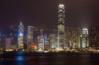 Hong Kong - nocna panorama