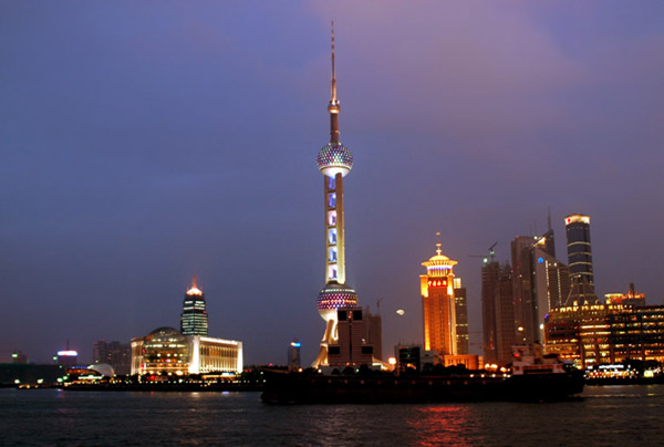 Niebieska noc w Szanghaju - zdjęcia z Chin