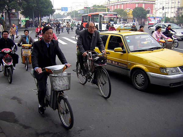 Rowerem przez Ningbo - zdjęcia z Chin